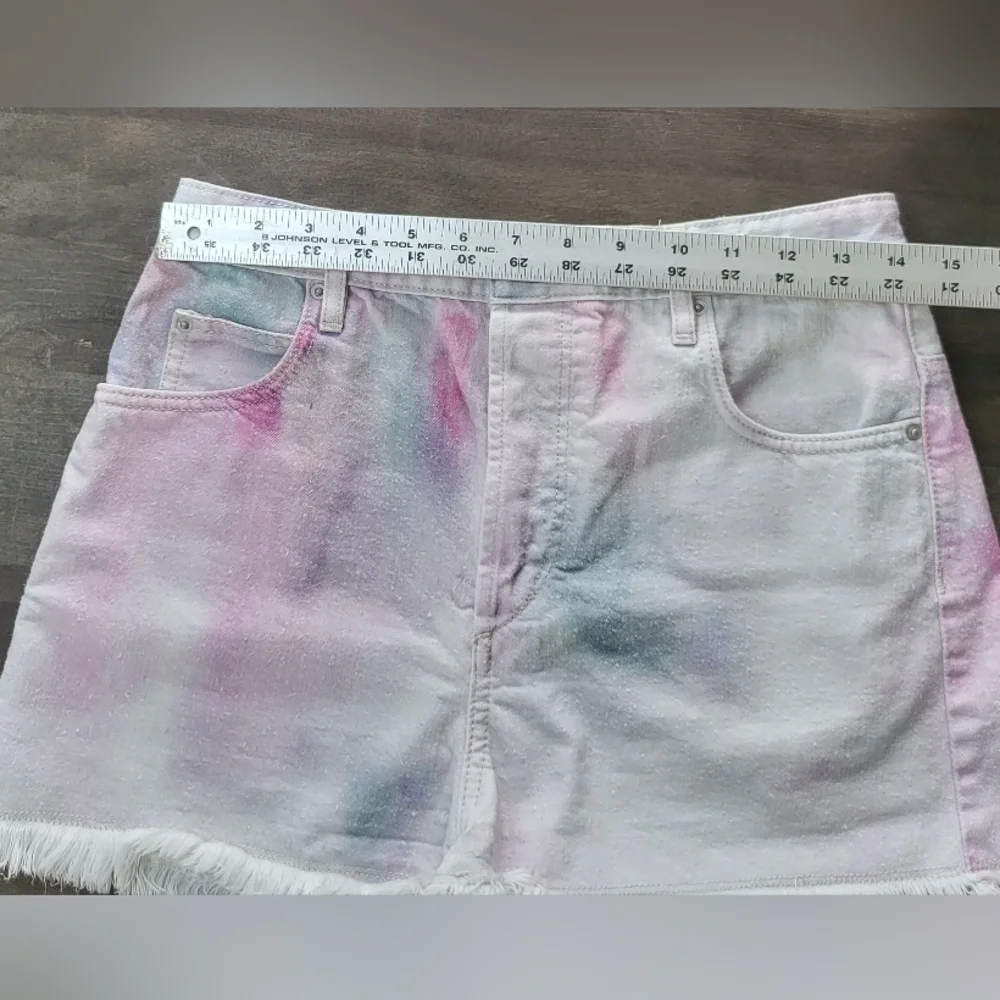 Isabel ÉTOILE Marant Lesiabb Tie-Dye Pattern Frayed Hem Shorts
